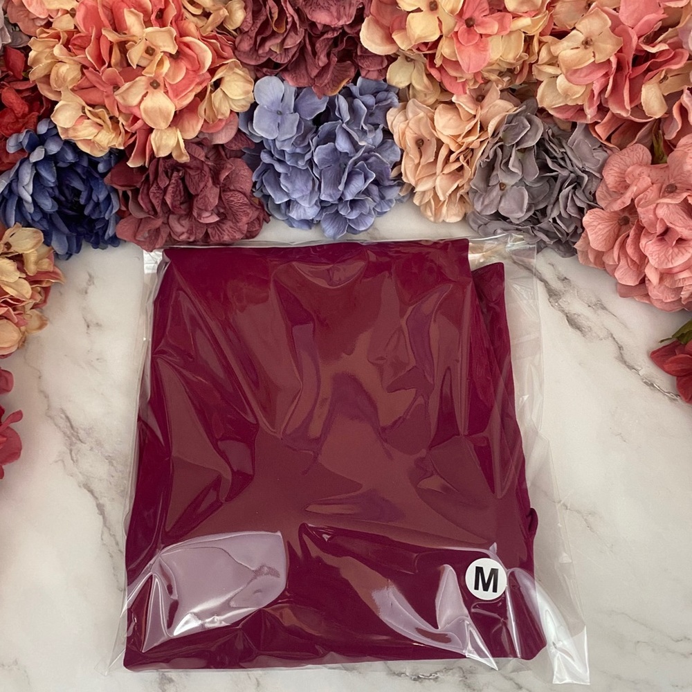 Raspberry Off the Shoulder Flutter Sleeve Bodycon Dress - Picture 15 of 16